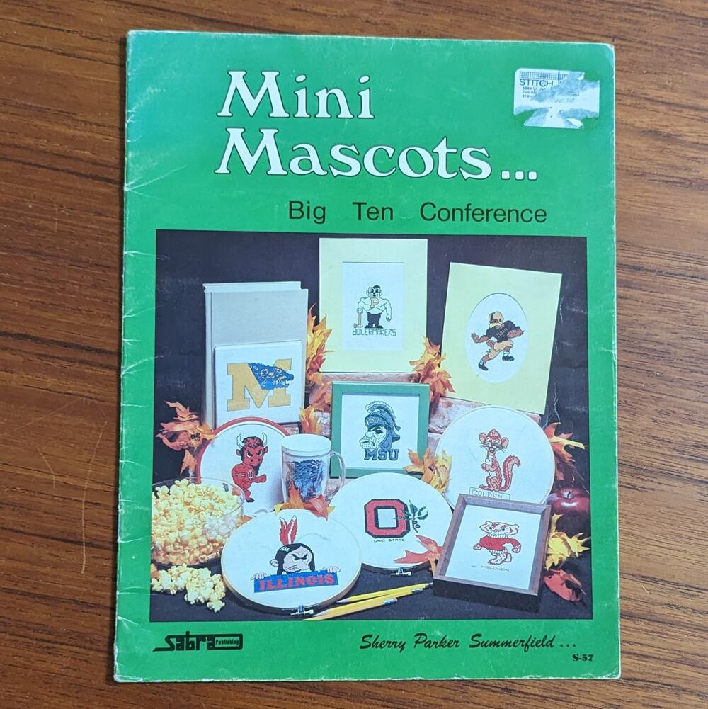 Mini Mascots...Big Ten Conference Cross Stitch Pattern Book